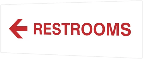 Vista 24 de Signs ByLITA Basic Restrooms - Letrero direccional para pared o puerta (negro), pequeño (paquete de 1)