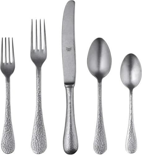 Vista 2 de MEPRA 10682207 Epoque Metallic - Juego de utensilios de servir de acero inoxidable 18/10 duraderos de 7 piezas, cuchara de servir, tenedor, cuchara