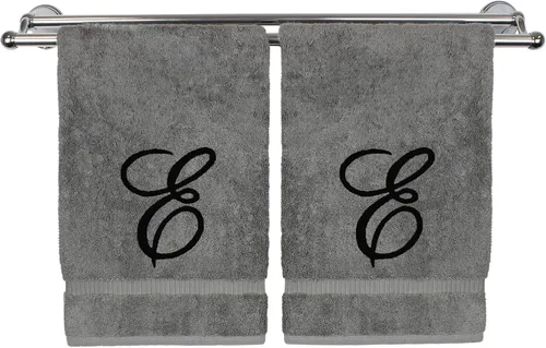 Vista 156 de Toalla de mano con monograma, regalo personalizado, 16 x 30 pulgadas, extra absorbente, 100% algodón turco, acabado de rizo suave, para baño, cocina