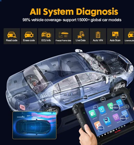 Vista 5 de Autel Escáner MaxiCOM MK906 Pro: Nueva versión actualizada de MS906BT / MP900-BT, codificación ECU igual que MK908P, control bidireccional, más