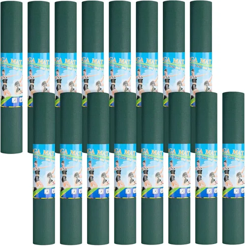 Vista 13 de Alfombrilla de yoga de 0.118 pulgadas de grosor a granel, antideslizante para ejercicio, entrenamiento, fitness, para mujeres y hombres, gimnasio