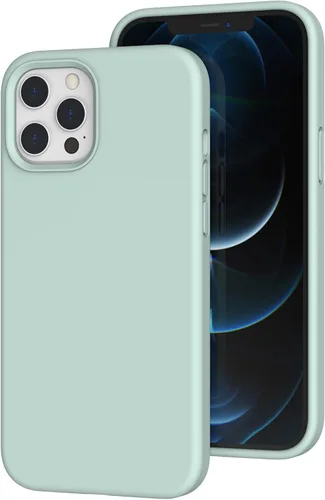 Vista 104 de Funda de silicona líquida compatible con iPhone 12 Pro Max 6.7 pulgadas, funda de gel de protección completa con forro de microfibra, funda