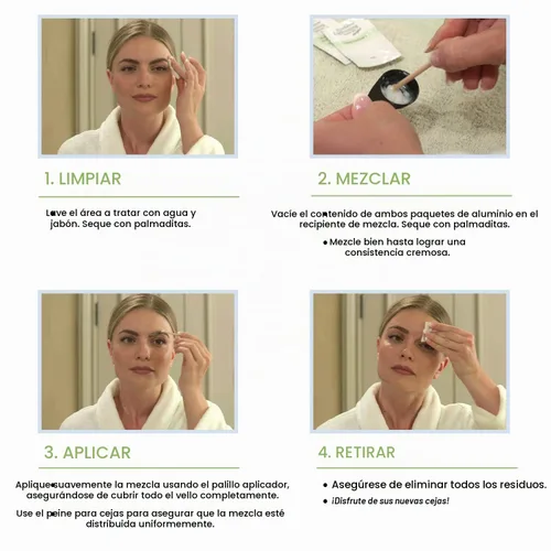 Vista 4 de Godefroy Kit de aplicación de un solo uso de crema para aclarar el color de las cejas