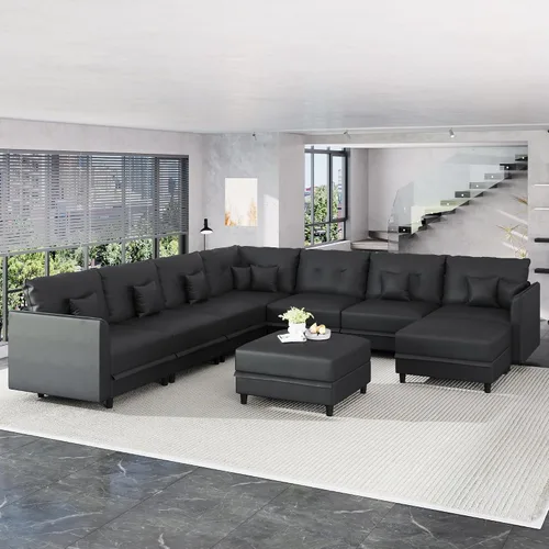 Vista 18 de LLappuil Sofá modular modular grande de 21 asientos con almacenamiento Gris
