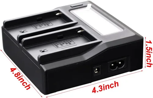 Vista 6 de Cargador de batería de red de pantalla LCD rápida para Canon LP-E4 LPE4 LP-E4N LP-E19 LPE19 como LC-E19 LC-E4 EOS 1D C EOS 1D X EOS 1D 1Ds Mark 3/4
