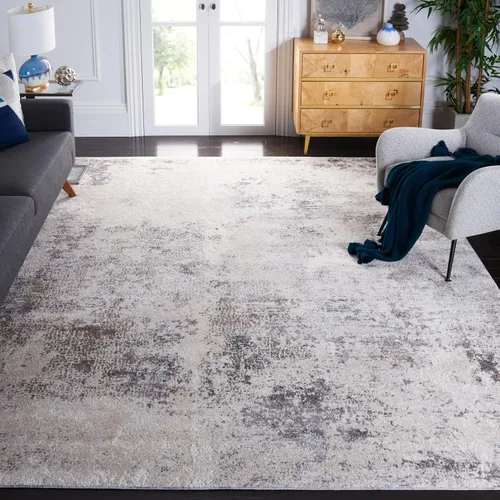 Vista 15 de SAFAVIEH Aston Collection - Alfombra decorativa, 2 x 5 pies, gris claro y gris, diseño abstracto moderno, no desprende pelusa y de fácil cuidado