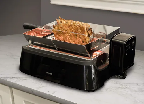 Vista 5 de Philips Kitchen Appliances Philips HD6971/00 - Accesorio para asador de parrilla sin humo, acero inoxidable
