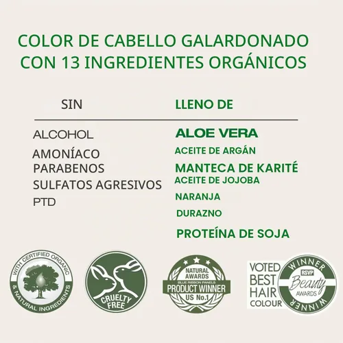 Vista 5 de Naturigin coloración permanente para cabello, marrón, (Light Chocolate Brown)