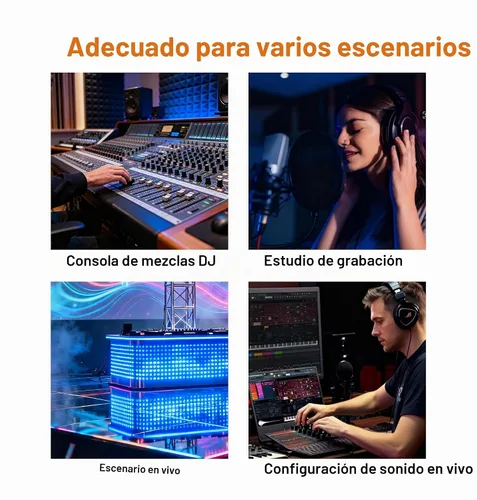 Vista 7 de Jamesin Cables XLR de 4 canales de 6 pies macho a hembra, cable de serpiente con etiqueta digital y cable de audio de micrófono codificado por