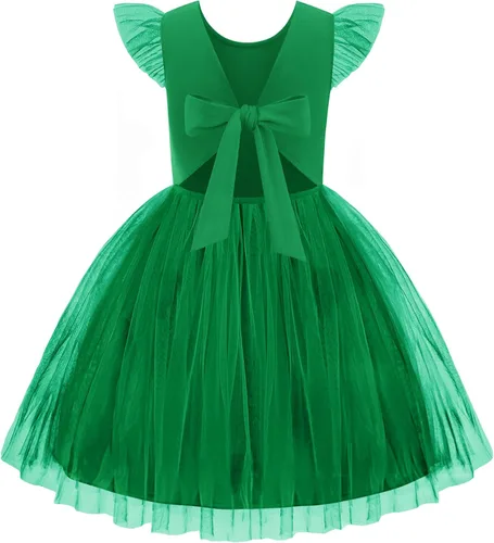 Vista 21 de Arshiner Vestido tutú de verano para niñas pequeñas, de tul sin espalda, para fiesta, cumpleaños, vestidos de algodón, 2-6 años