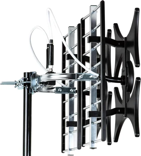 Vista 5 de Five Star Antena amplificada multidireccional de 4 V HDTV, alcance de hasta 200 millas, UHF/VHF, interior, ático, exterior, 4K Ready 1080P FM