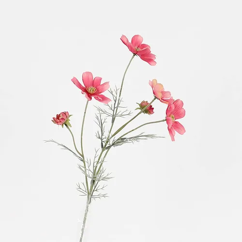 Vista 3 de 2 piezas de plantas de flores artificiales Coreopsis, arreglos de flores de seda, ramos de boda, decoraciones, centros de mesa florales de plástico