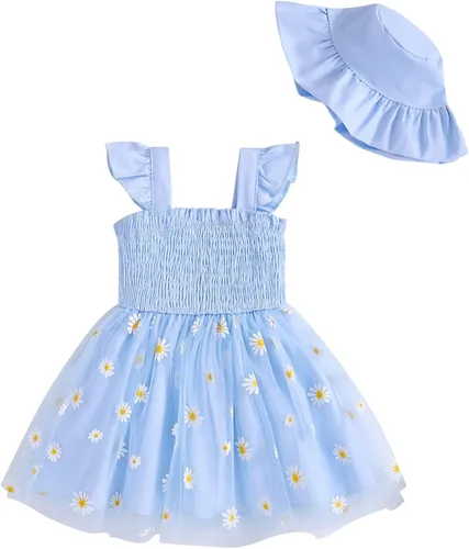 Vista 10 de Vestido para bebé recién nacida niña pequeña Vestido para niña pequeña de cuello halter sin mangas con flores Vestido de verano para niña de espalda