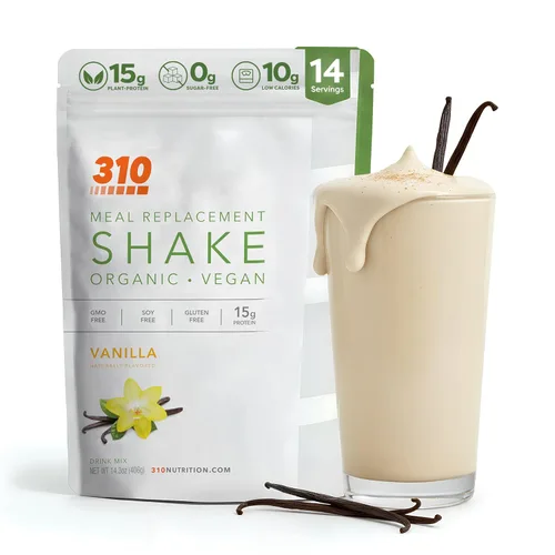 Vista 10 de 310 Nutrition - Batido de origen vegetal en polvo, orgánico y vegano, reemplazo de comidas, sin gluten, lácteos y soja, apto para dieta keto