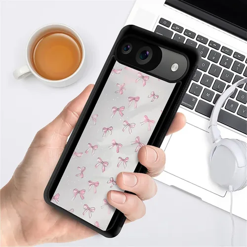 Vista 74 de Compatible con Google Pixel 4A 5G Mobile Case Creative Acrylic Panel trasero Silicona Protección Grip especialmente diseñado para Google Pixel 4A 5G