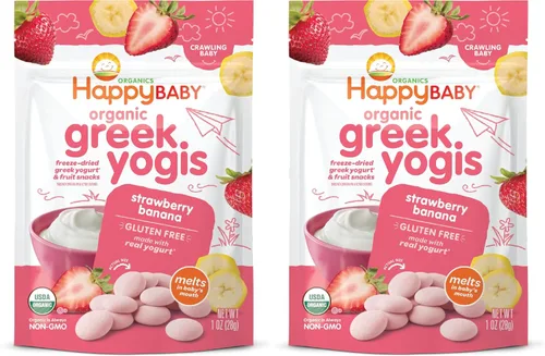 Vista 13 de Happy Baby Organics - Snacks para bebés, yoguis griegos, bocadillos de yogur liofilizado y frutas, aperitivo sin gluten para bebés de más de 9