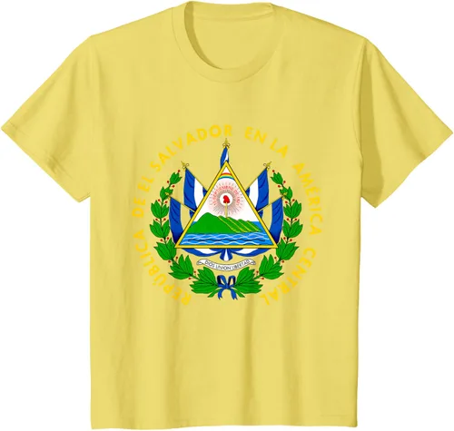 Vista 50 de Camiseta con diseño de emblema de la bandera de El Salvador