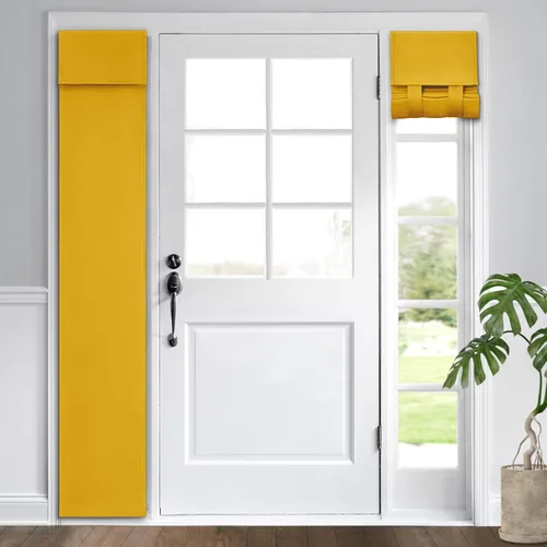 Vista 46 de HOMEIDEAS Cortinas Opacas para Aula para Puerta Principal, Cubierta de Ventana de Puerta de Aula, Persianas de Privacidad con Aislamiento Térmico