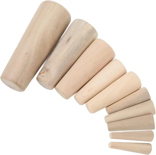 Vista 9 de Enchufe de madera marino a través del casco, tapones de madera suave cónica de emergencia, tapones de madera suave cónica, 10 piezas de drenaje