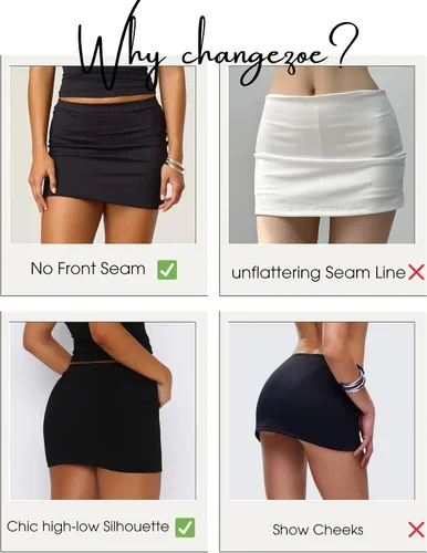 Vista 4 de Minifalda para mujer con pantalón corto y abertura lateral para mujer