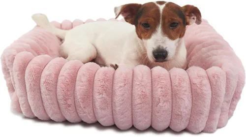 Vista 7 de Tiny Pet Bed for Extra Small Dogs & Cats, Square Washable 18x14 Cat Bed with High Sides, Rectangle Calming Cat Beds for Indoor Kittens and Puppy