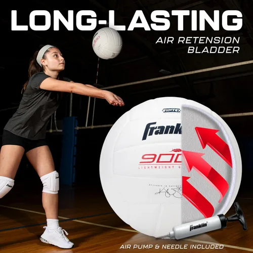 Vista 6 de Franklin Sports Balones de voleibol para entrenamiento en interiores + partidos, 9000 + 6000 pelotas de voleibol de tamaño oficial para adultos +