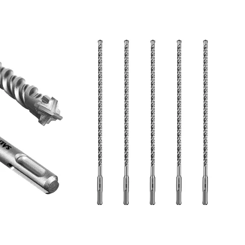 Vista 38 de SALI 10 brocas de martillo giratorio SDS Plus de 1/2 x 6 pulgadas, kit de broca para hormigón, material de carburo de doble rosca de tipo cruzado