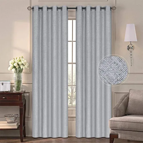 Vista 45 de Everyday Celebration Cortinas de ventana 100% opacas para puerta corrediza de ventana, cortinas opacas con forro térmico, cortinas con ojales