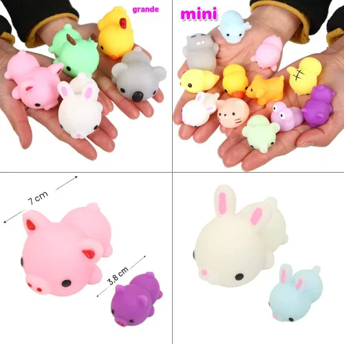 Vista 3 de KINGYAO Juguete Squishy 5 Piezas Tamaño Mediano 3 pulgadas Recuerdos de Fiesta para Niños Kawaii Animal Antiestrés Ansiedad Regalos de Navidad