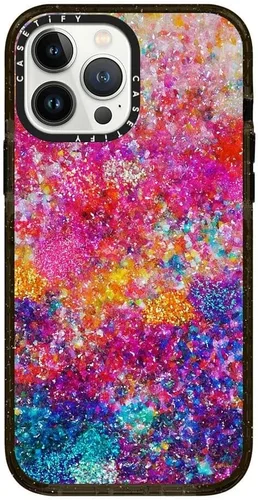 Vista 308 de CASETiFY Funda Impact para iPhone 13 [Protección contra caídas de grado militar 4X de 8.2 pies/Compatible con Magsafe] - #1 Mom - Transparente