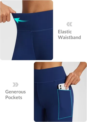 Vista 4 de BALEAF Bermudas para mujer de 7 pulgadas, cintura alta, atléticos, con bolsillos, para verano casual