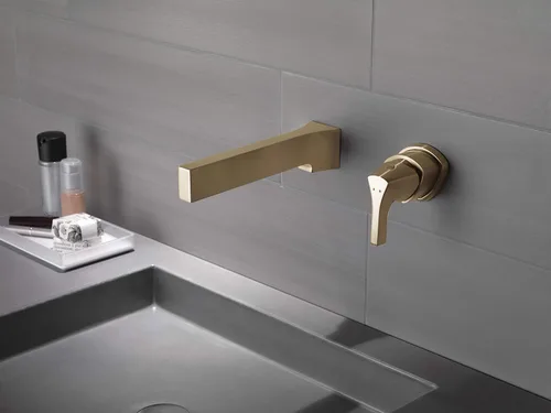 Vista 6 de DELTA FAUCET T574LF-CZWL - Grifo de baño de una sola manija para montaje en pared, bronce champán Champagne bronce
