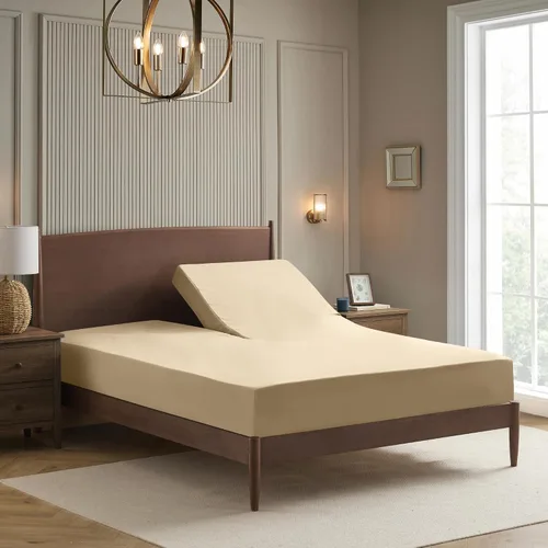 Vista 58 de Juego de sábanas extrasuaves de tamaño individual, ropa de cama transpirable y lujosa con correas elásticas integradas para las esquinas, colección