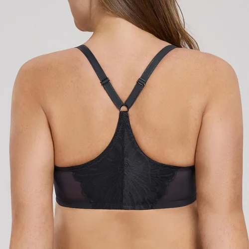 Vista 2 de MELENECA Sujetador con aros y cierre frontal de espalda cruzada para mujer, cobertura completa, sin forro, talla extragrande