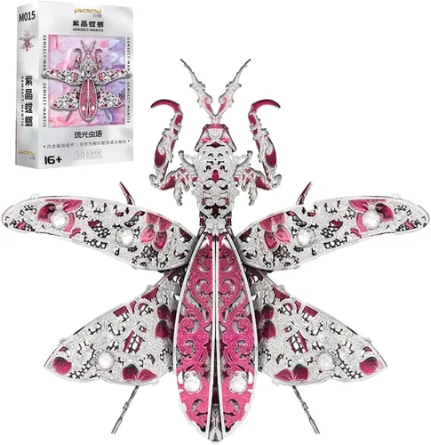 Vista 13 de JOMIOD Rompecabezas de metal 3D, kits de modelos de metal, broche de moda animal con temática de insectos, ensamblaje de rompecabezas 3D