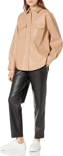 Vista 4 de The Drop Chaqueta larga de piel sintética Lisadnyc para mujer