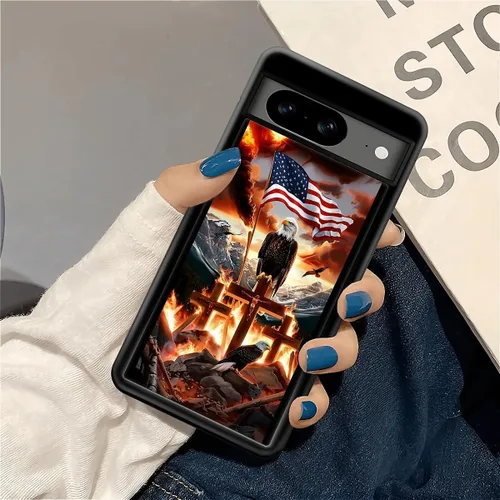 Vista 1137 de Compatible con Google Pixel 4A 5G Mobile Case Creative Acrylic Panel trasero Silicona Protección Grip especialmente diseñado para Google Pixel 4A 5G