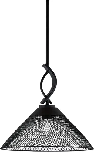 Vista 3 de Toltec Lighting Cavella Stem Colgado Mini colgante, acabado grafito, vidrio de muselina blanca de 4 pulgadas
