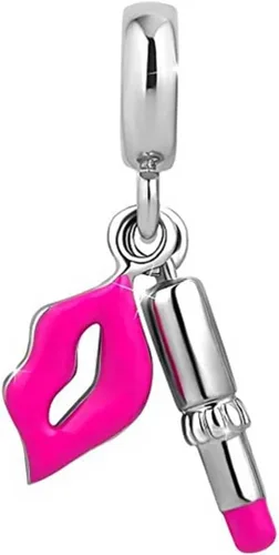 Vista 2 de KunBead Dijes colgantes de labios sexy para mujeres y niñas, compatibles con pulseras Pandora