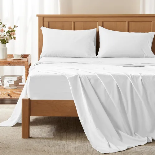 Vista 17 de Comfort Spaces - Sábana bajera Coolmax supersuave y resistente a la decoloración que absorbe la humedad con elásticos alrededor que se adapta a