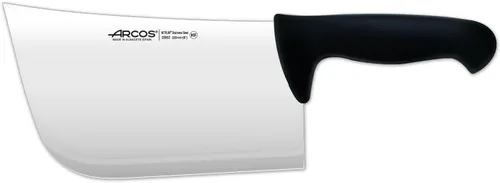 Vista 20 de Arcos Cuchillo de carnicero de acero inoxidable nitrum de 7 pulgadas y hoja de 7.480 in. Cuchillo de carnicero profesional. Mango ergonómico de Negro