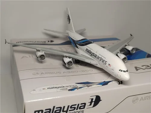 Vista 5 de JC Wings Malaysia Airlines para Airbus A380 9M-MNE 1/400 DIECAST modelo preconstruido
