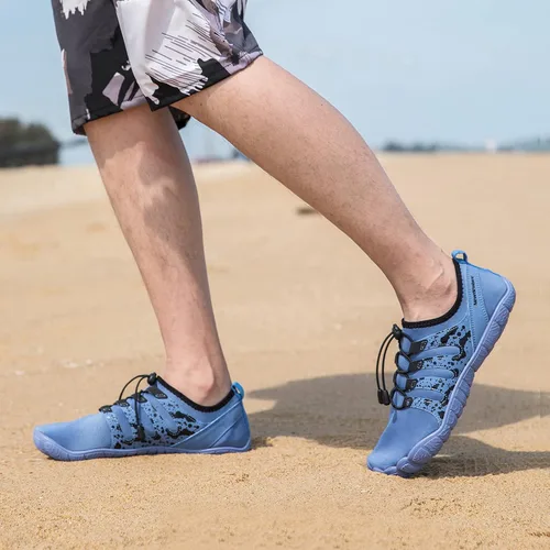 Vista 7 de YESMOLA Mens Water Shoes Beach Barefoot Shoes Wide Toe Five Finger Swim Aqua Shoes for Pool Fishing River Surfing