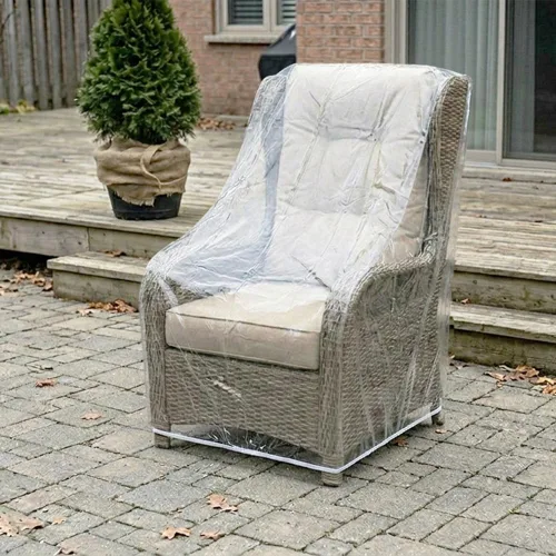 Vista 11 de LAMINET Cubierta para muebles de exterior de plástico impermeable resistente y transparente - Cubierta para mesa rectangular - Protección para 3