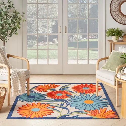 Vista 43 de Nourison Home Aloha - Alfombra beige de 2 pies 3 pulgadas x 12 pies, fácil de limpiar, no se desprende, para dormitorio, sala de estar, comedor