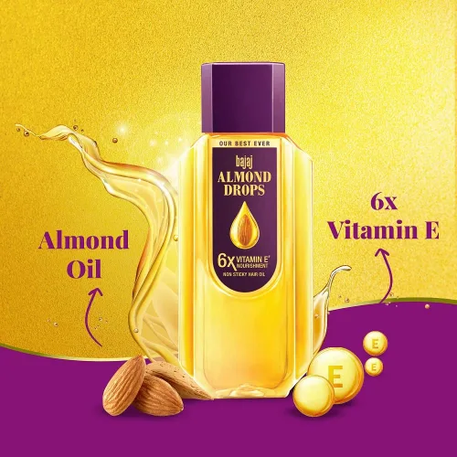 Vista 3 de Bajaj Aceite para el cabello con gotas de almendras – 475 ML