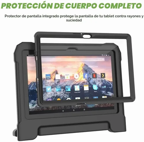 Vista 5 de DJ&RPPQ Funda para niños, EVA Strong Anti Drop es adecuada para tabletas de 10 pulgadas. No compatible con iPad de 10 pulgadas, color negro