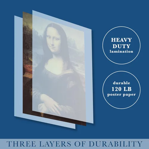 Vista 3 de Póster de Mona Lisa por Leonardo Da Vinci - Impresión artística (laminada, 18 x 24 pulgadas)