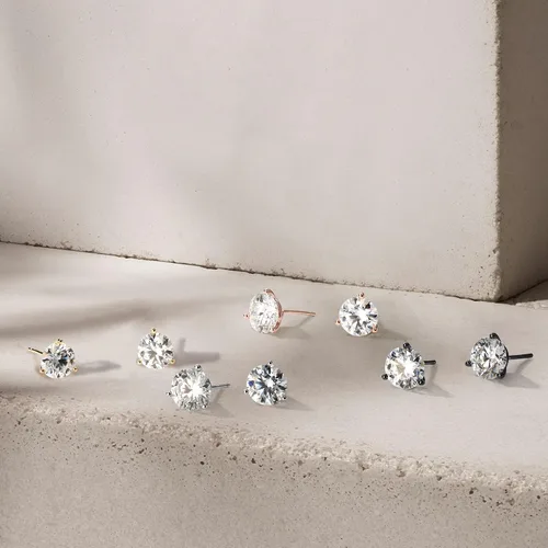 Vista 6 de Aretes de moissanita de martini de 0.2 a 4 quilates para mujeres y hombres, color D, claridad VVS1, brillantes aretes de diamantes creados