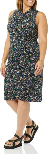 Vista 4 de Tienda Essentials Vestido cruzado cruzado sin mangas con cuello cruzado para mujer